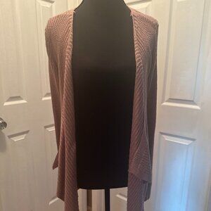 Chic Asymmetric Pink Cable Knit Sweater – Medium, Perfect with Jeans by Fashion